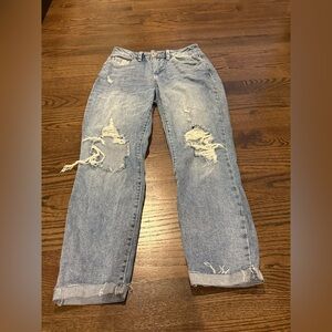 Rewash Super High Rise  Mom Blue Jeans Distressed Vintage Style